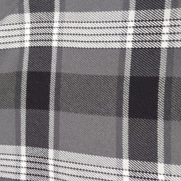 Burton Dryride Men's Plaid Button Up Size S Long Sleeve Gray Black White - Picture 11 of 12
